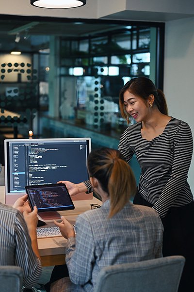 Web designer planning a business website.
